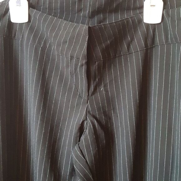 VINTAGE FCNY 90's Y2K BLACK PINSTRIPE PANTS JR SIZE 3 - Picture 1 of 5